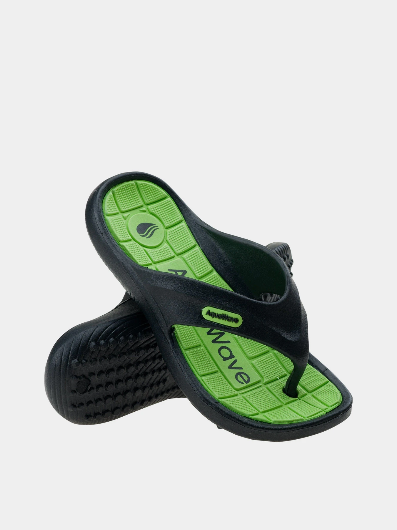 Шлёпанцы Aquawave модель ILAMOS JR-BLACK/GREEN Фото