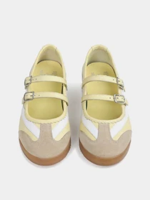 Туфли и лоферы Bronx модель 66685-UC-3905-Butter Yellow/Off Wh Фото