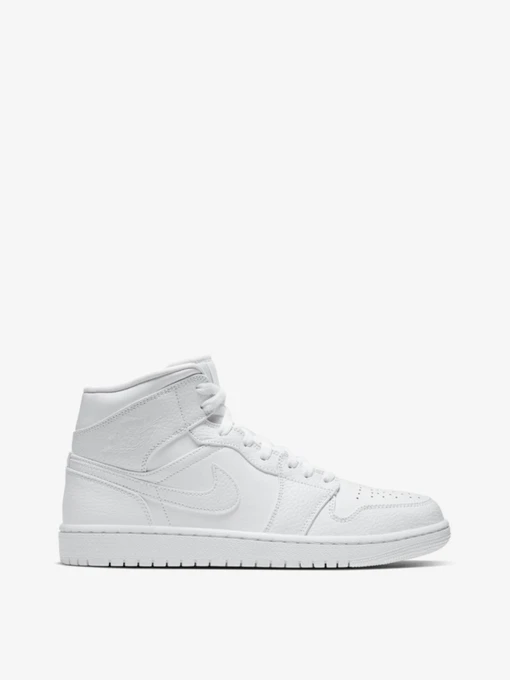 Кеди NIKE Air Jordan 1 Mid Triple White 2.0 модель 554724-130 Фото
