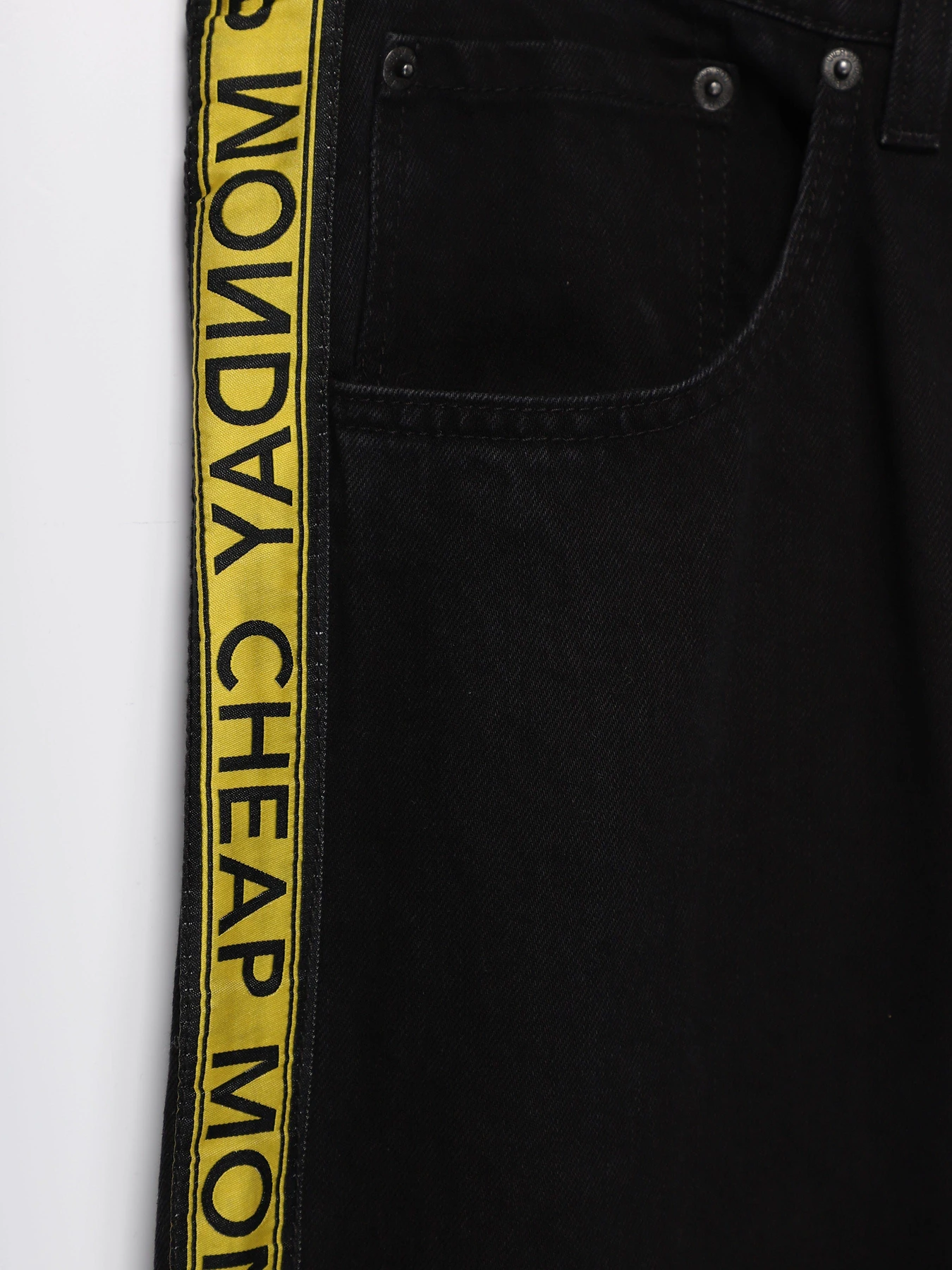 Джинси Cheap Monday модель 0570108_чорний з жовтим Джинси Cheap Monday модель 0570108_чорний з жовтим Фото