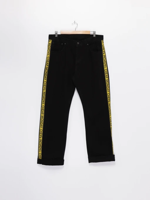 Джинси Cheap Monday модель 0570108_чорний з жовтим Фото