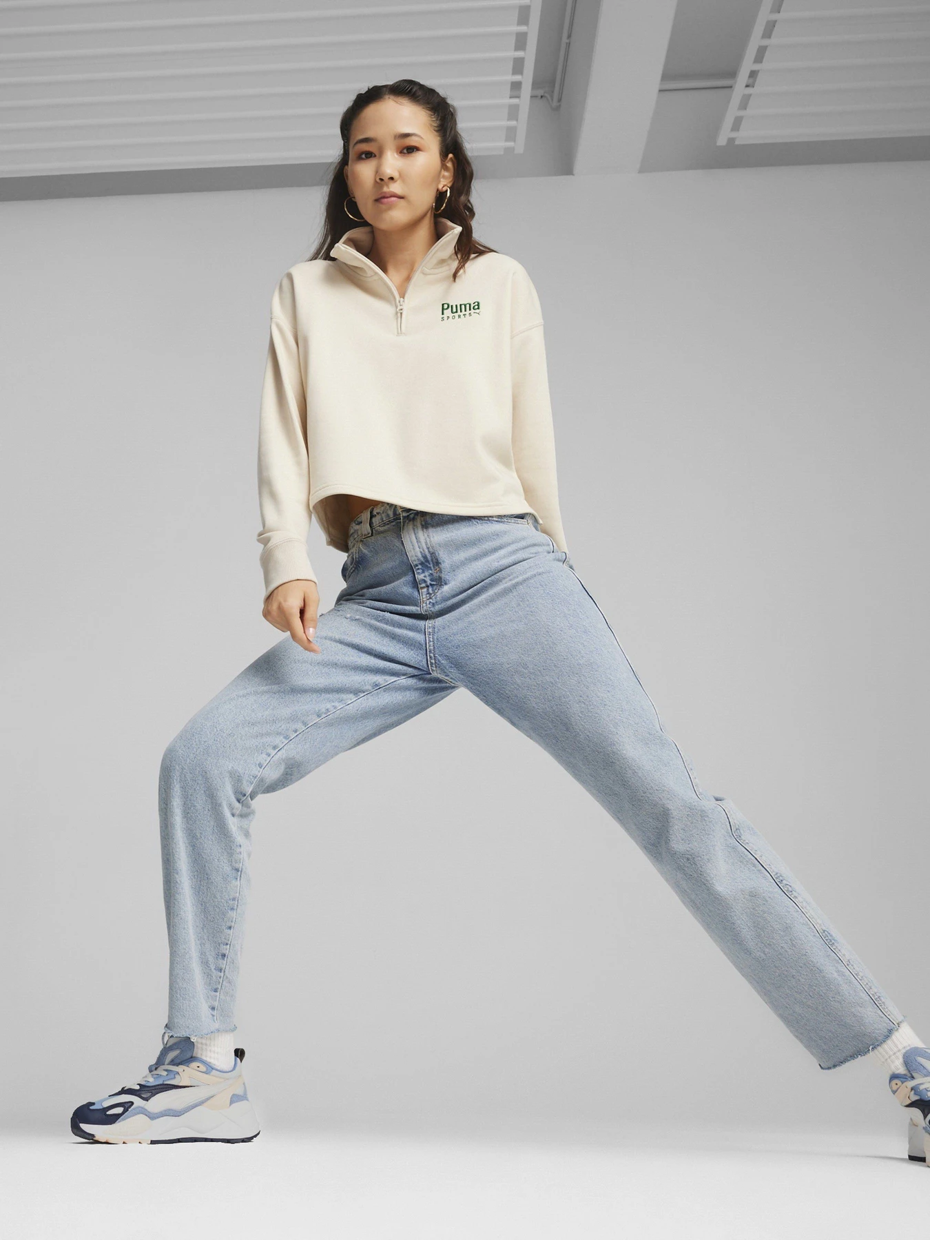 Худи и свитшоты PUMA TEAM HALF-ZIP CREW модель 62432487 Фото