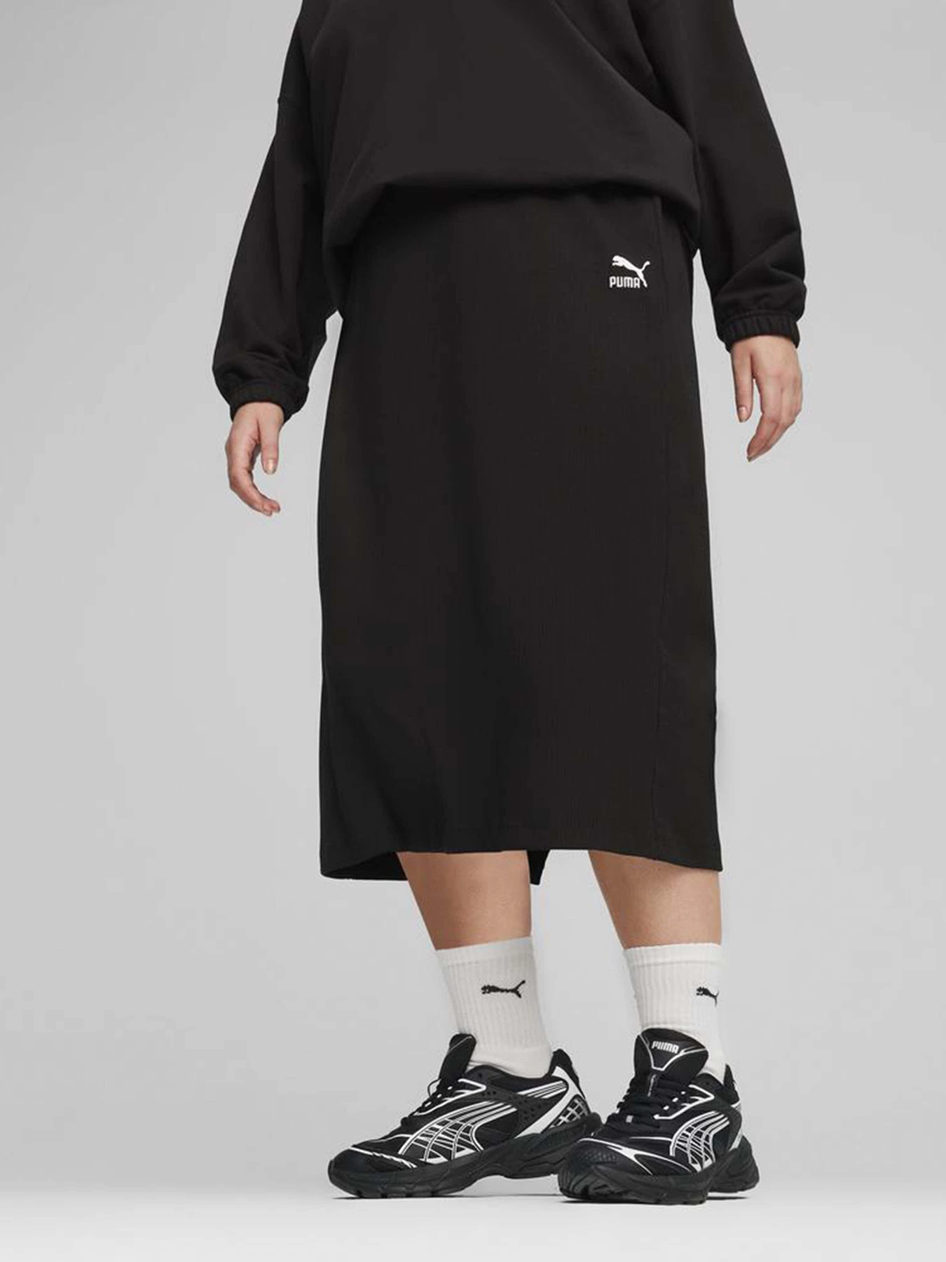 Спідниці PUMA CLASSICS RIBBED MIDI модель 62426501 Спідниці PUMA CLASSICS RIBBED MIDI модель 62426501 Фото
