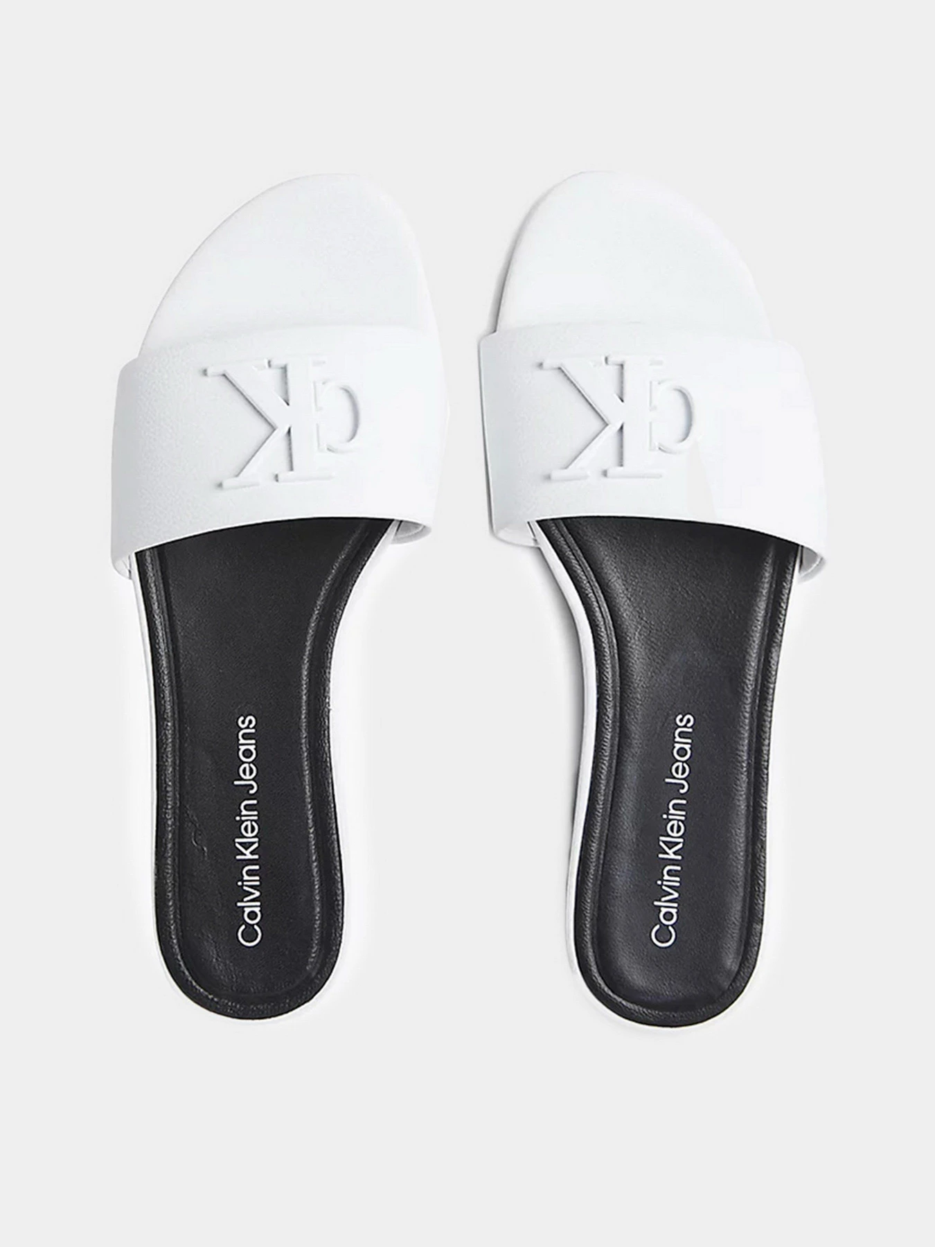 Шлёпанцы Calvin Klein Flat Sandal Hw Lth модель YW0YW00543-YAF Фото