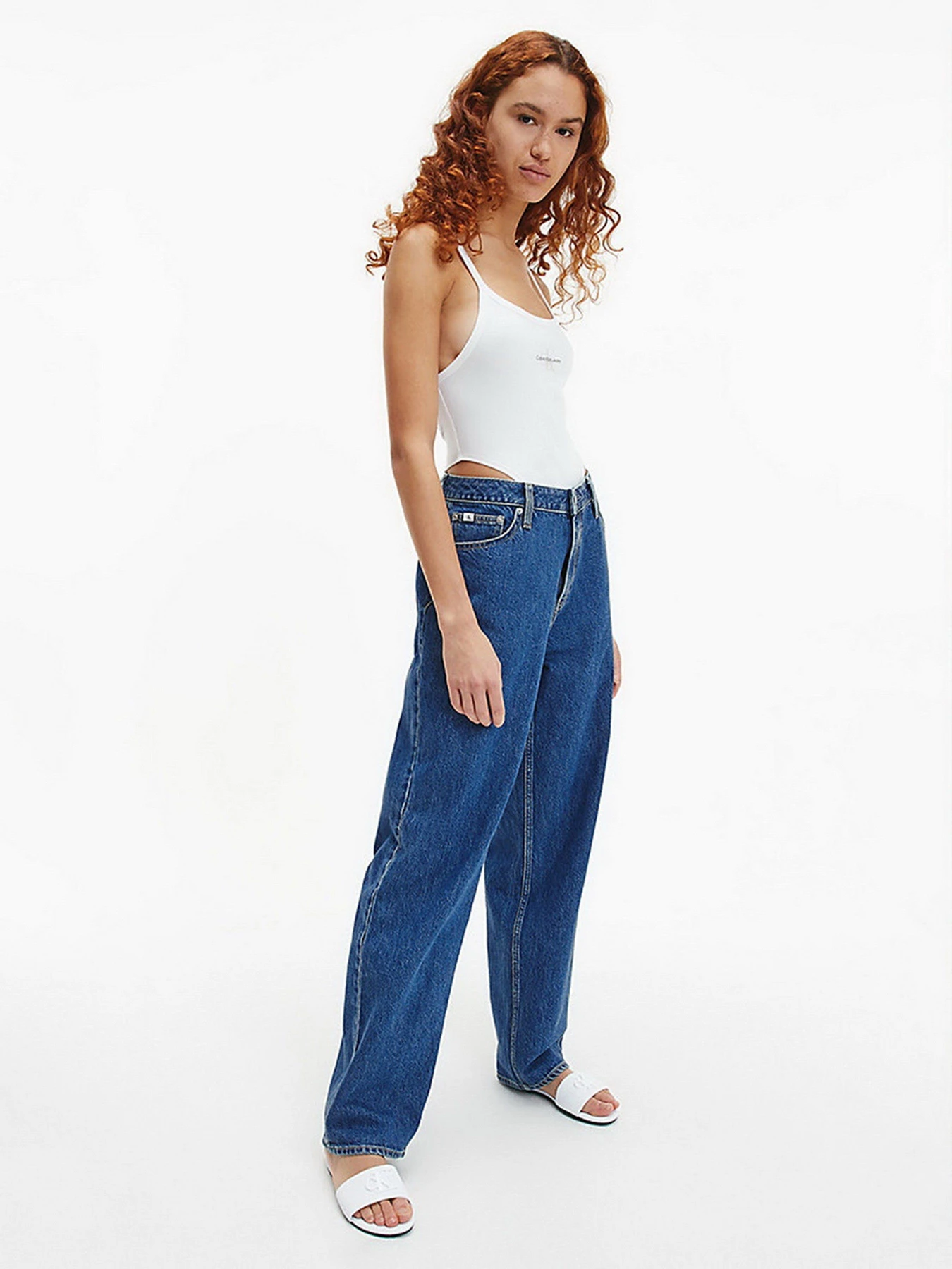 Шлёпанцы Calvin Klein Flat Sandal Hw Lth модель YW0YW00543-YAF Фото