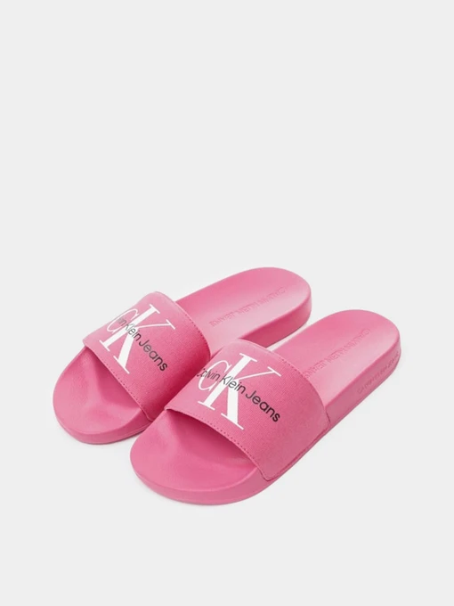 Шлёпанцы Calvin Klein Slide Monogram Co модель YW0YW00103-0J0 Фото