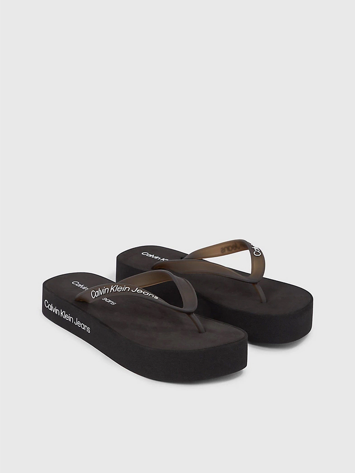 Шлёпанцы Calvin Klein Beach Sandal Flatform Logo модель YW0YW01092-BEH Фото