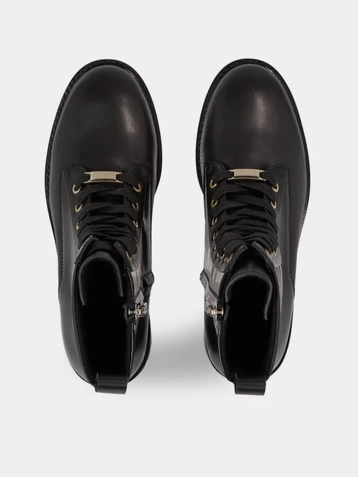 Шкіряні Жіночі Черевики Calvin Klein Rubber Sole Combat Boot Lg Wl фото 3