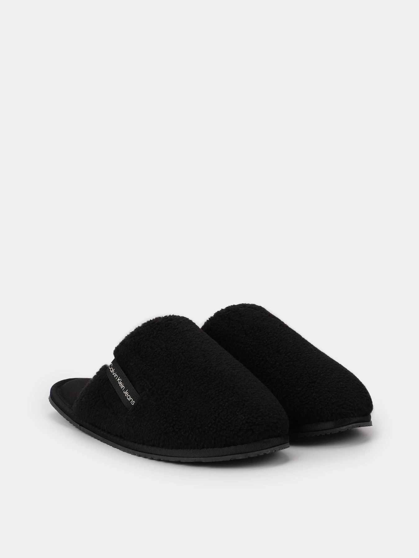 Тапки Calvin Klein Faux Shearling Slippers модель YW0YW01148-0GX Тапки Calvin Klein Faux Shearling Slippers модель YW0YW01148-0GX Фото