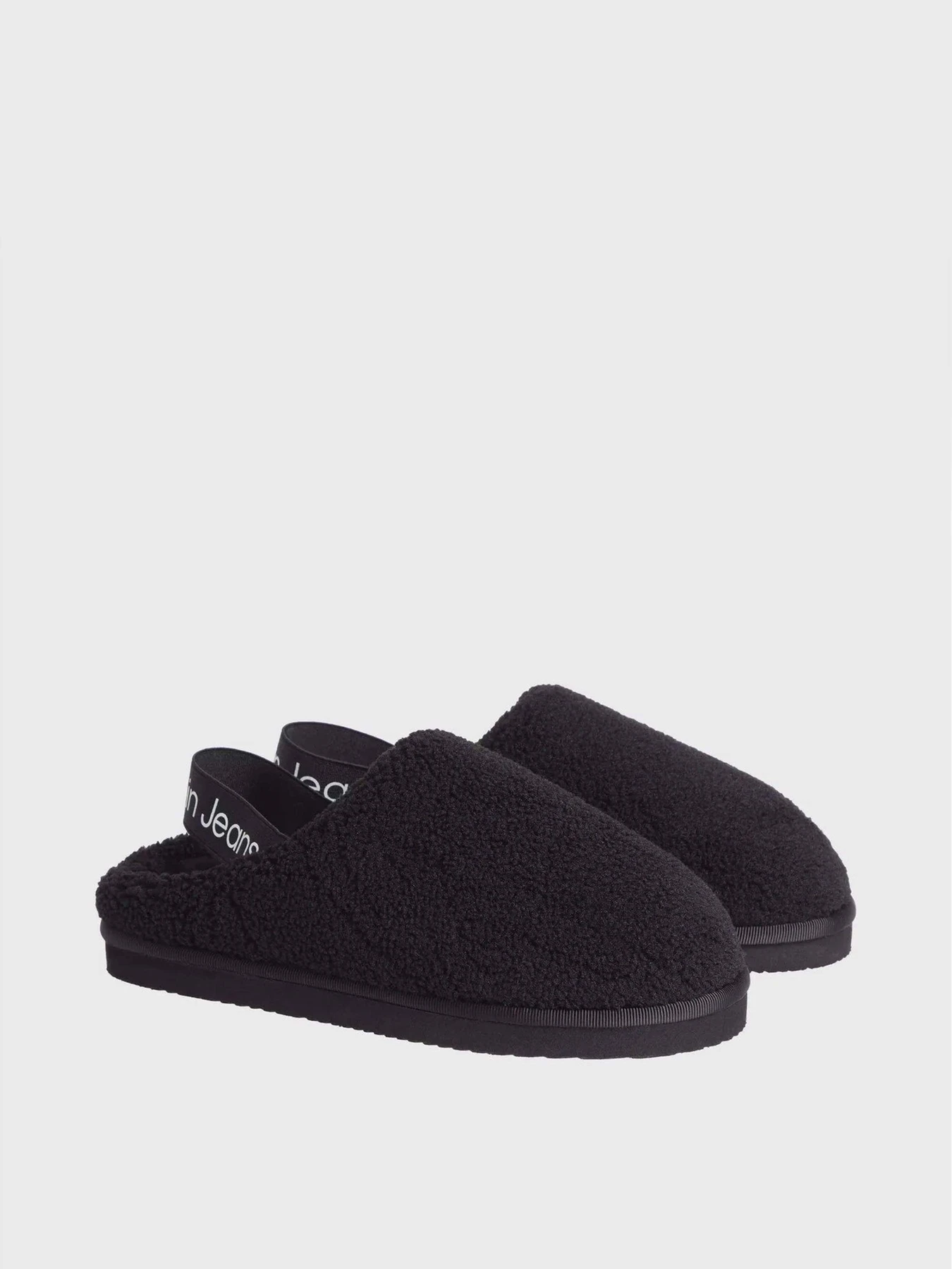 Тапки Calvin Klein Faux Shearling Slippers модель YW0YW01157-BEH Тапки Calvin Klein Faux Shearling Slippers модель YW0YW01157-BEH Фото