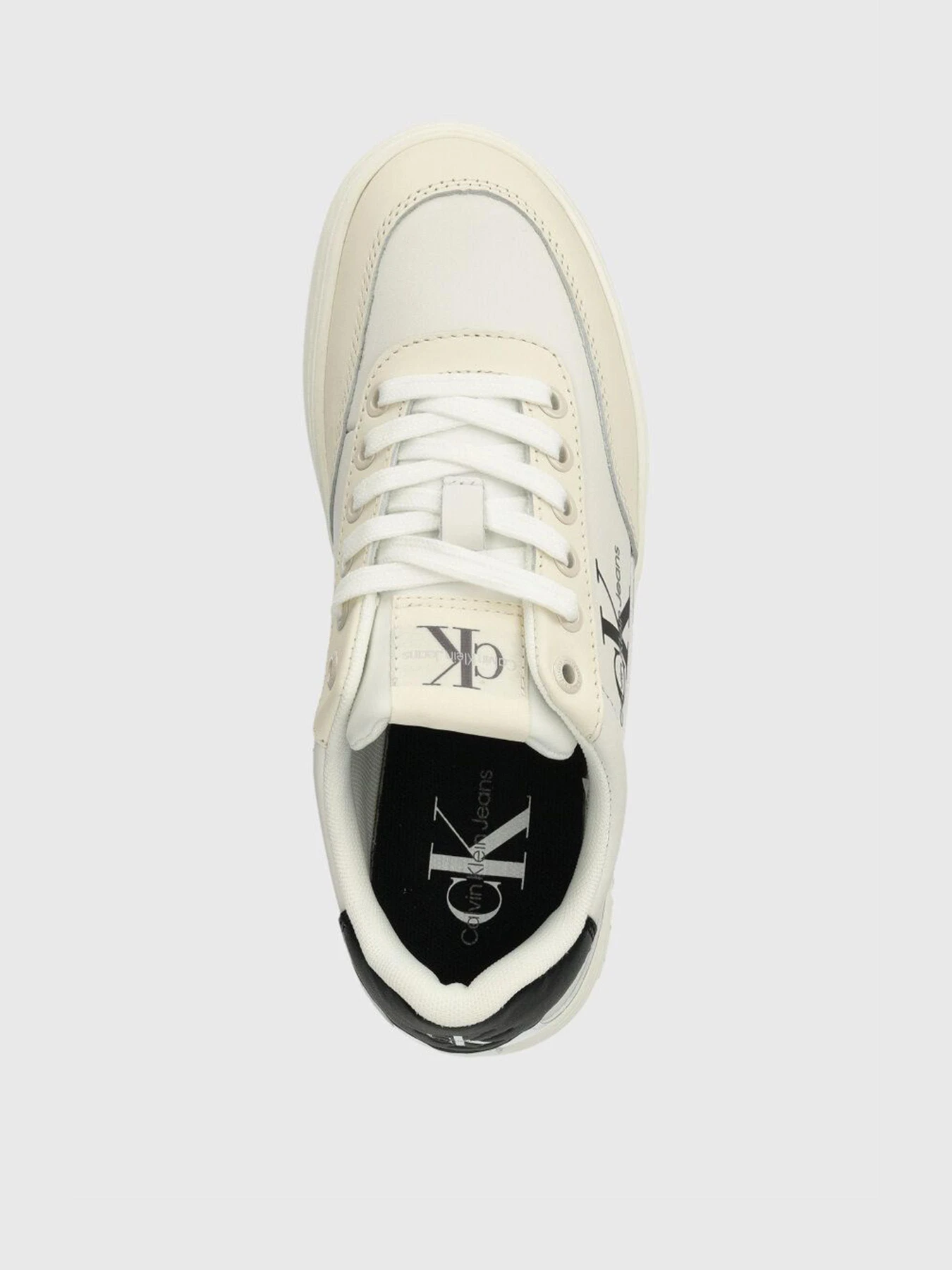 Кроссовки Calvin Klein Classic Cupsole Low Lace Lth Ml модель YW0YW01296-01W Кроссовки Calvin Klein Classic Cupsole Low Lace Lth Ml модель YW0YW01296-01W Фото