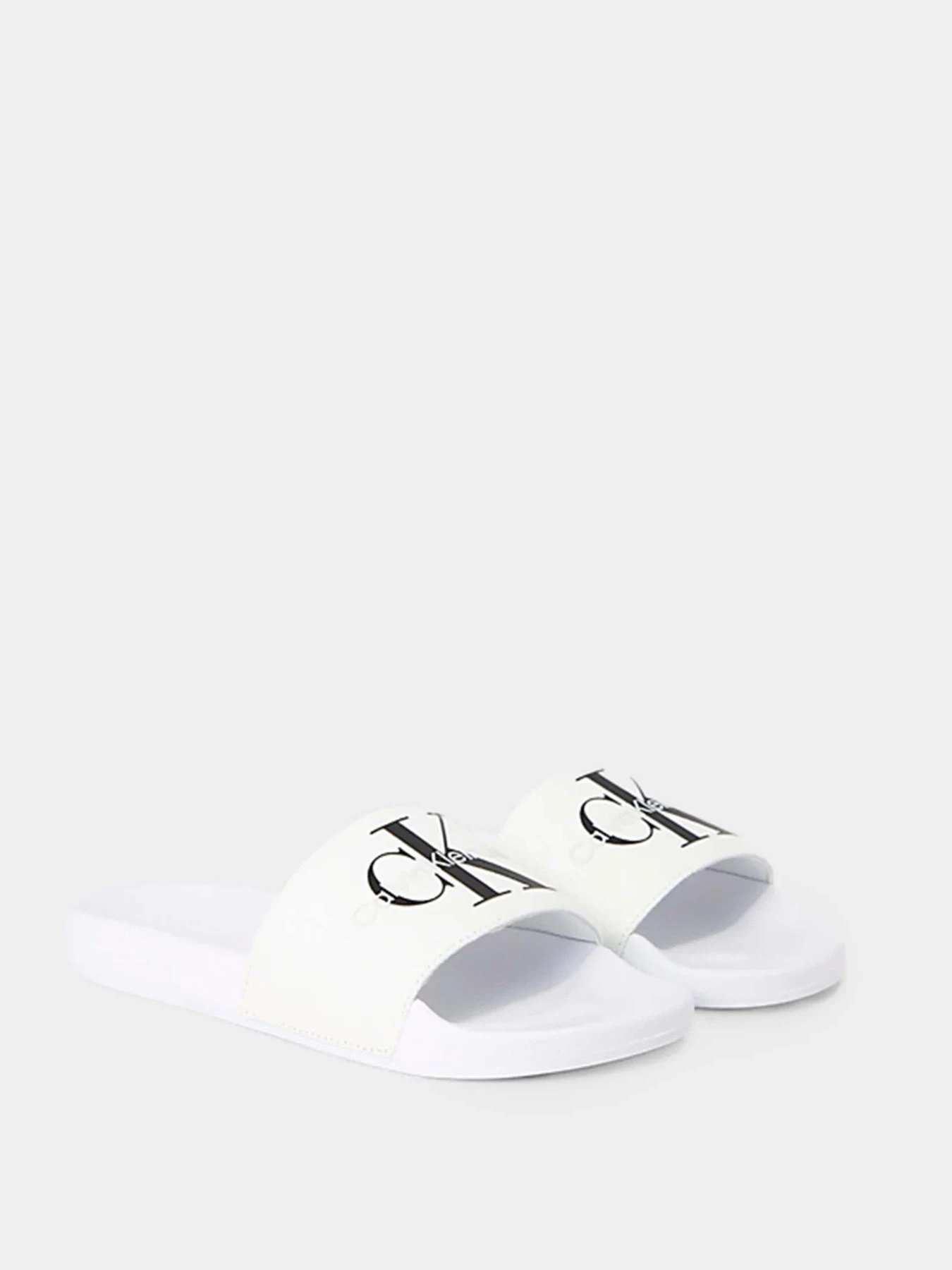 Шлёпанцы Calvin Klein Slide Monogram Co модель YW0YW00103-01W Фото