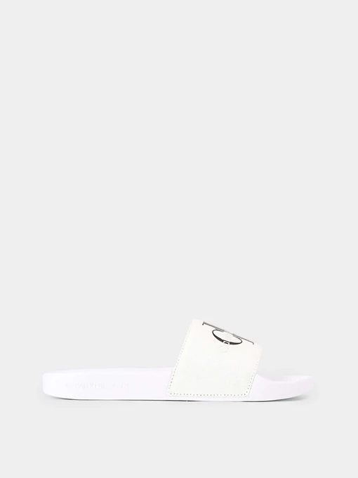 Шлёпанцы Calvin Klein Slide Monogram Co модель YW0YW00103-01W Фото