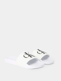 Шлёпанцы Calvin Klein Slide Monogram Co модель YW0YW00103-01W Фото