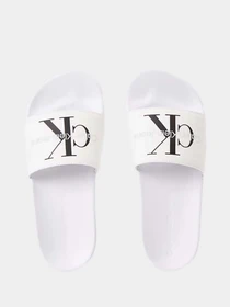 Шлёпанцы Calvin Klein Slide Monogram Co модель YW0YW00103-01W Фото