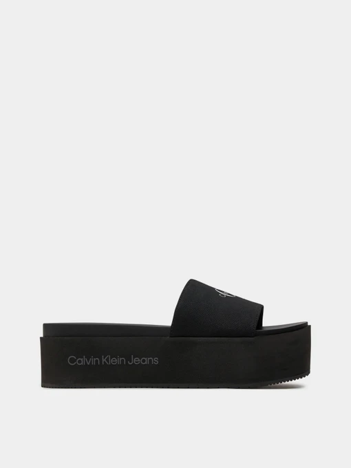 Шлёпанцы Calvin Klein Flatform Sandal Met модель YW0YW01036-BDS Фото