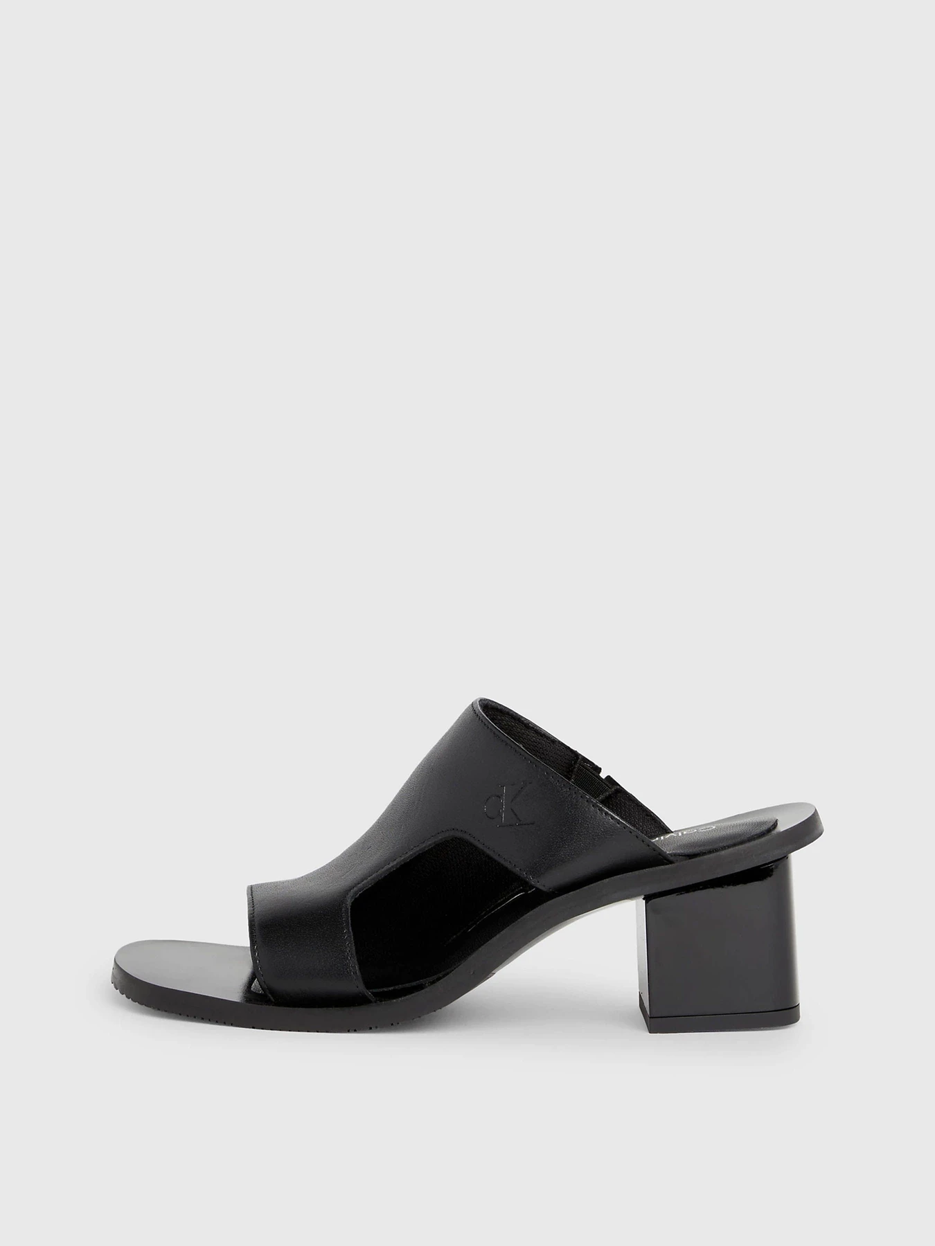 Шлёпанцы Calvin Klein Leather Heeled Sandals модель YW0YW01341-0GT Фото