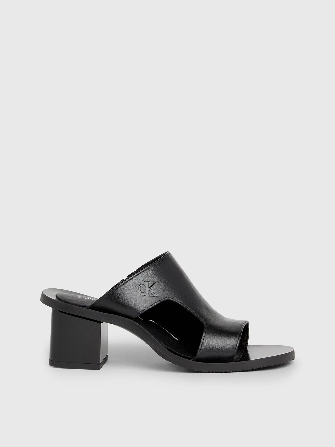 Шлёпанцы Calvin Klein Leather Heeled Sandals модель YW0YW01341-0GT Фото