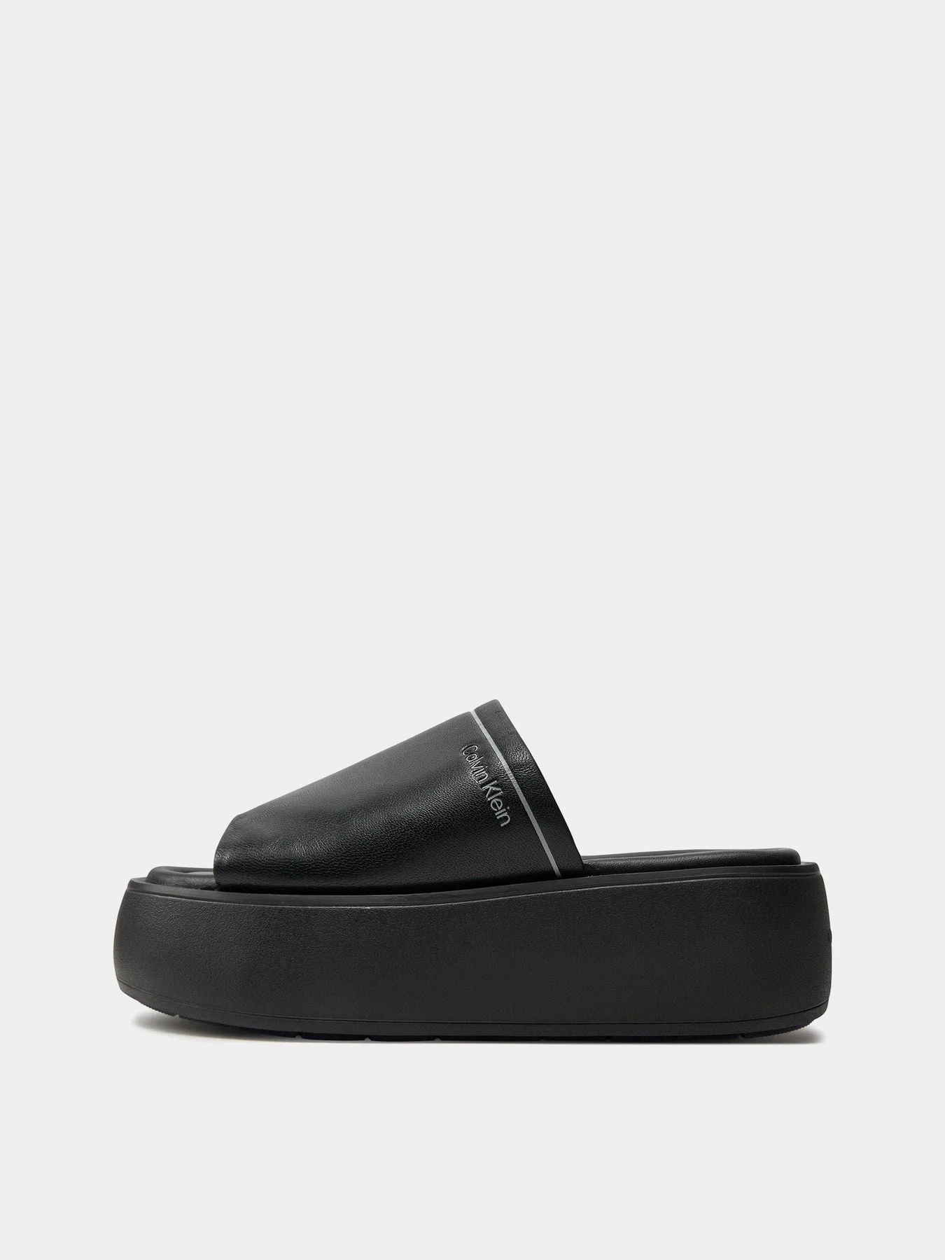Шлёпанцы Calvin Klein Flatform Slide Lth модель HW0HW01943-BEH Фото