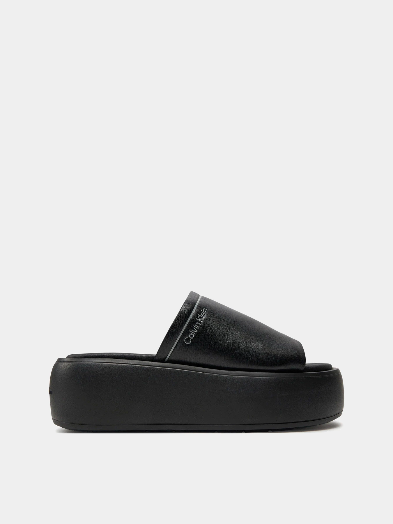 Шлёпанцы Calvin Klein Flatform Slide Lth модель HW0HW01943-BEH Фото