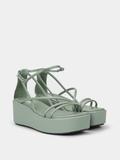 Шкіряні Жіночі Босоніжки Calvin Klein Wedge Sandal 30 Lth фото 3