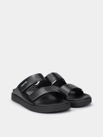 Шлёпанцы Calvin Klein Flat Adj Slide Calvin Mtl Lth модель HW0HW01954-BEH Фото