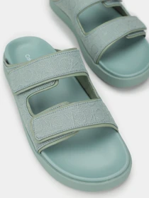 Шлёпанцы Calvin Klein Flat Adj Slide Mono Jacq модель HW0HW01955-MSW Фото