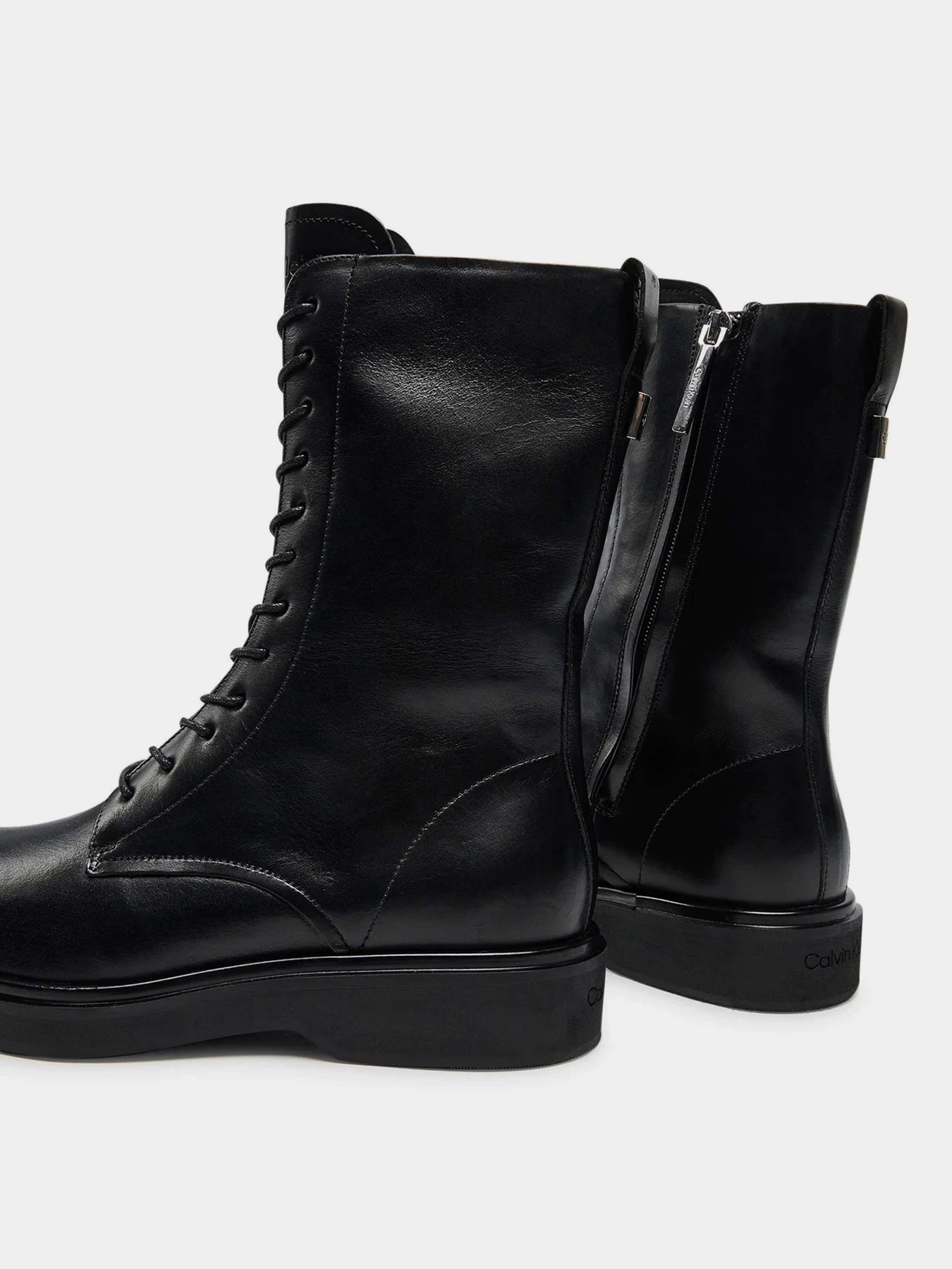 Черевики та чоботи Calvin Klein Flat Mid Lace Up модель HW0HW02181-BEH Фото
