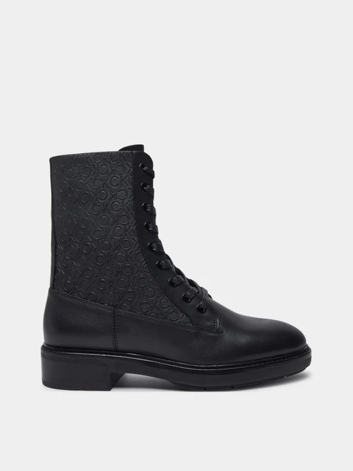 Ботинки и сапоги Calvin Klein Flat Combat Boot Mono Mix модель HW0HW02194-BEH Фото