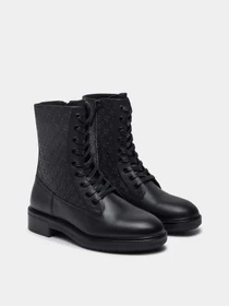 Ботинки и сапоги Calvin Klein Flat Combat Boot Mono Mix модель HW0HW02194-BEH Фото