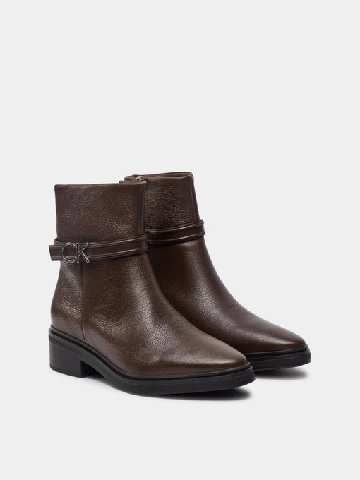 Шкіряні Жіночі Черевики Calvin Klein Heel Ankle Boot 30 фото 3
