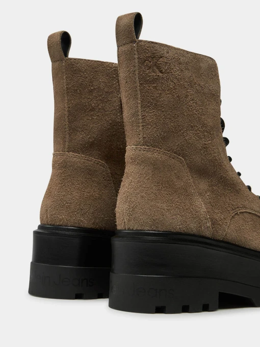 Шкіряні Жіночі Черевики Calvin Klein Flatform Zip Laceup фото 3