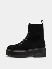 Ботинки и сапоги Calvin Klein Flatform Zip Laceup модель YW0YW01554-0GJ Фото