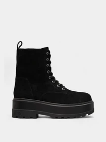Ботинки и сапоги Calvin Klein Flatform Zip Laceup модель YW0YW01554-0GJ Фото