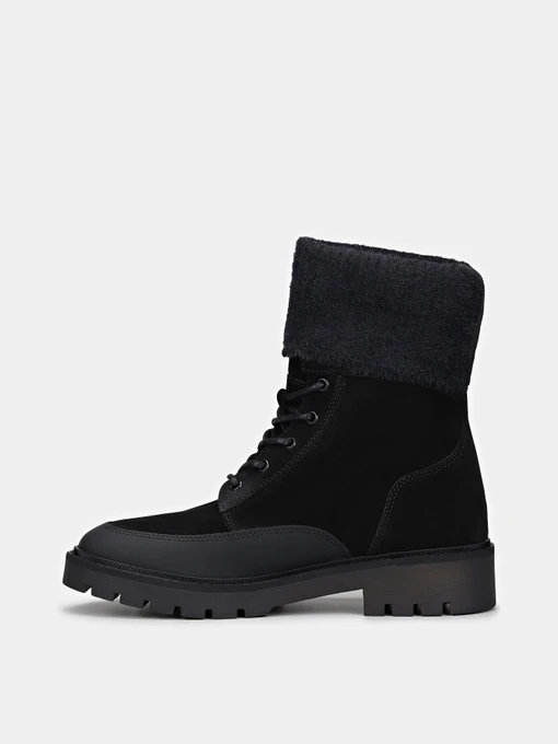 Замшеві Жіночі Черевики Calvin Klein Combat Mid Lace Up фото 2