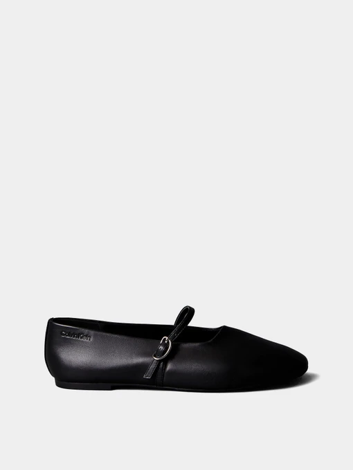 Туфли и лоферы Calvin Klein OBLIQUE BALLERINA MJ LTH HDW модель HW0HW02847-BEH Фото