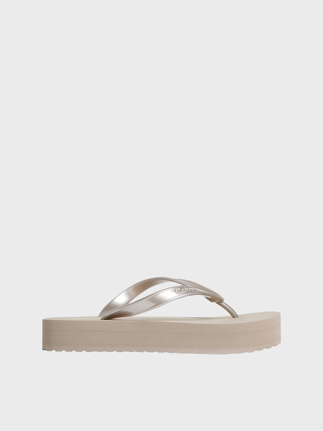 Шлёпанцы Calvin Klein FLATFORM FLIP FLOP MET TPU модель HW0HW03120-PBO Фото