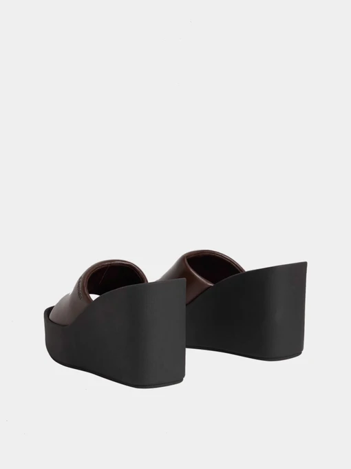Шкіряні Жіночі Шльопанці Calvin Klein WEDGE 70 SNDL MULE LTH фото 2