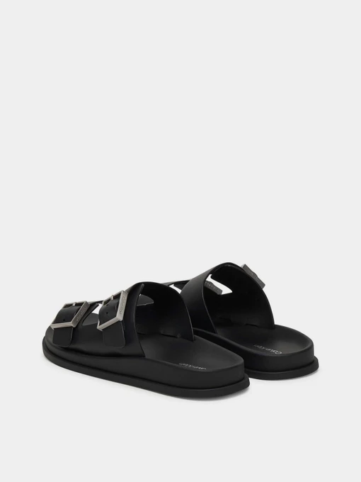 Шкіряні Жіночі Шльопанці Calvin Klein CITY SANDAL BUCKLE LTH фото 3