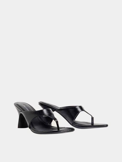 Шкіряні Жіночі Мюлі Calvin Klein SCULPT KITT HEEL SNDL THONG LT фото 3