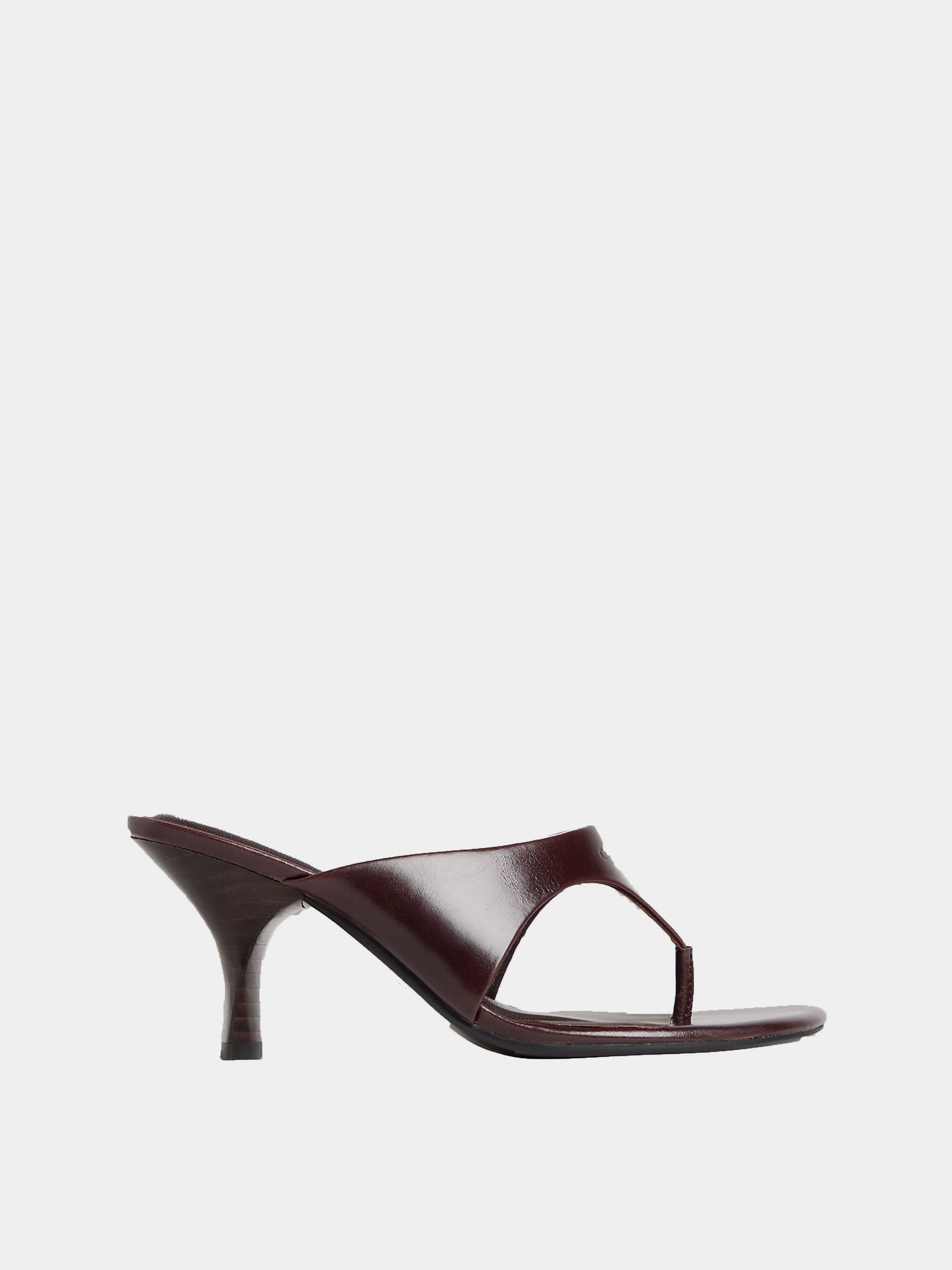 Шкіряні Жіночі Мюлі Calvin Klein SCULPT KITT HEEL SNDL THONG LT