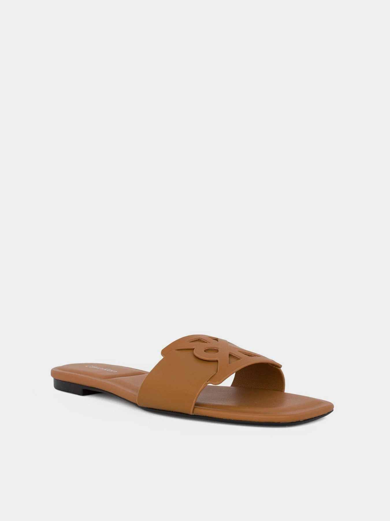 Шлёпанцы Calvin Klein SQUARE FLAT SANDAL EMBLEM модель HW0HW03128-GBQ Фото