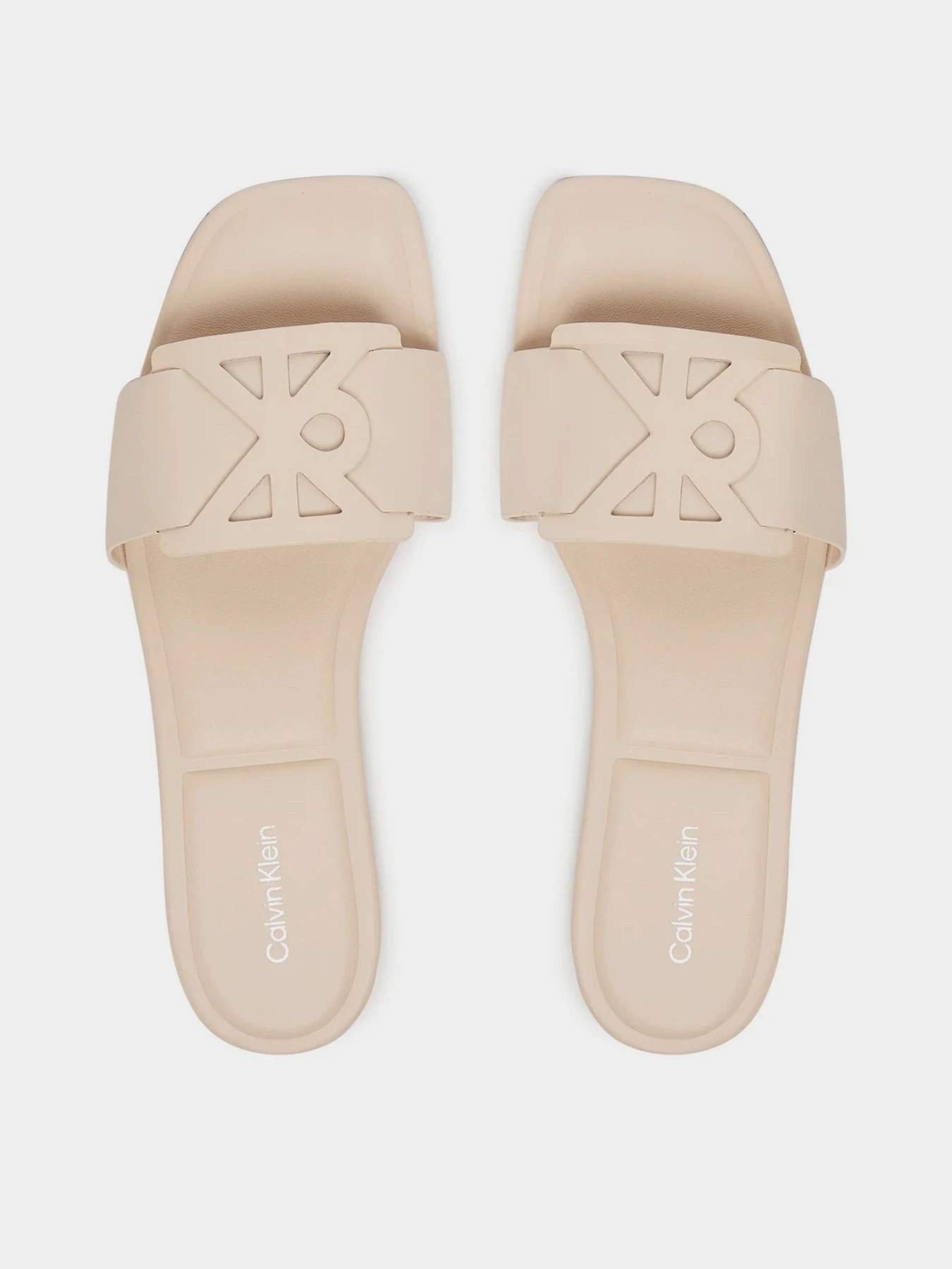 Шльопанці Calvin Klein SQUARE FLAT SANDAL EMBLEM модель HW0HW03128-Z01 Фото