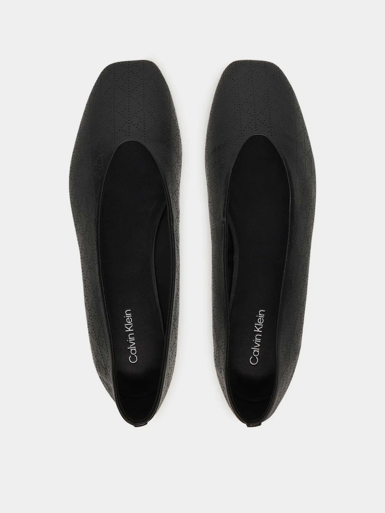 Туфли и лоферы Calvin Klein SQUARE BALLERINA AOP LTH модель HW0HW02936-0GT Фото