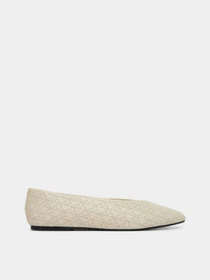 Туфли и лоферы Calvin Klein SQUARE BALLERINA AOP LTH модель HW0HW02936-Z01 Фото