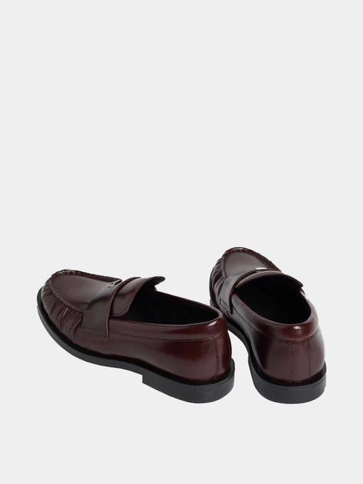 Шкіряні Жіночі Лофери Calvin Klein ROUND LOAFER LTH HDW фото 2