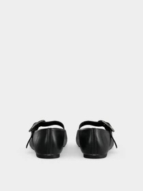 Туфли и лоферы Calvin Klein SQUARED BALLERINA MJ LTH HDW модель HW0HW03037-0GJ Фото