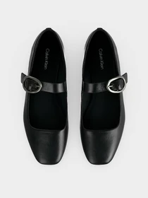 Туфли и лоферы Calvin Klein SQUARED BALLERINA MJ LTH HDW модель HW0HW03037-0GJ Фото