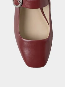 Туфли и лоферы Calvin Klein SQUARED BALLERINA MJ LTH HDW модель HW0HW03037-XB8 Фото