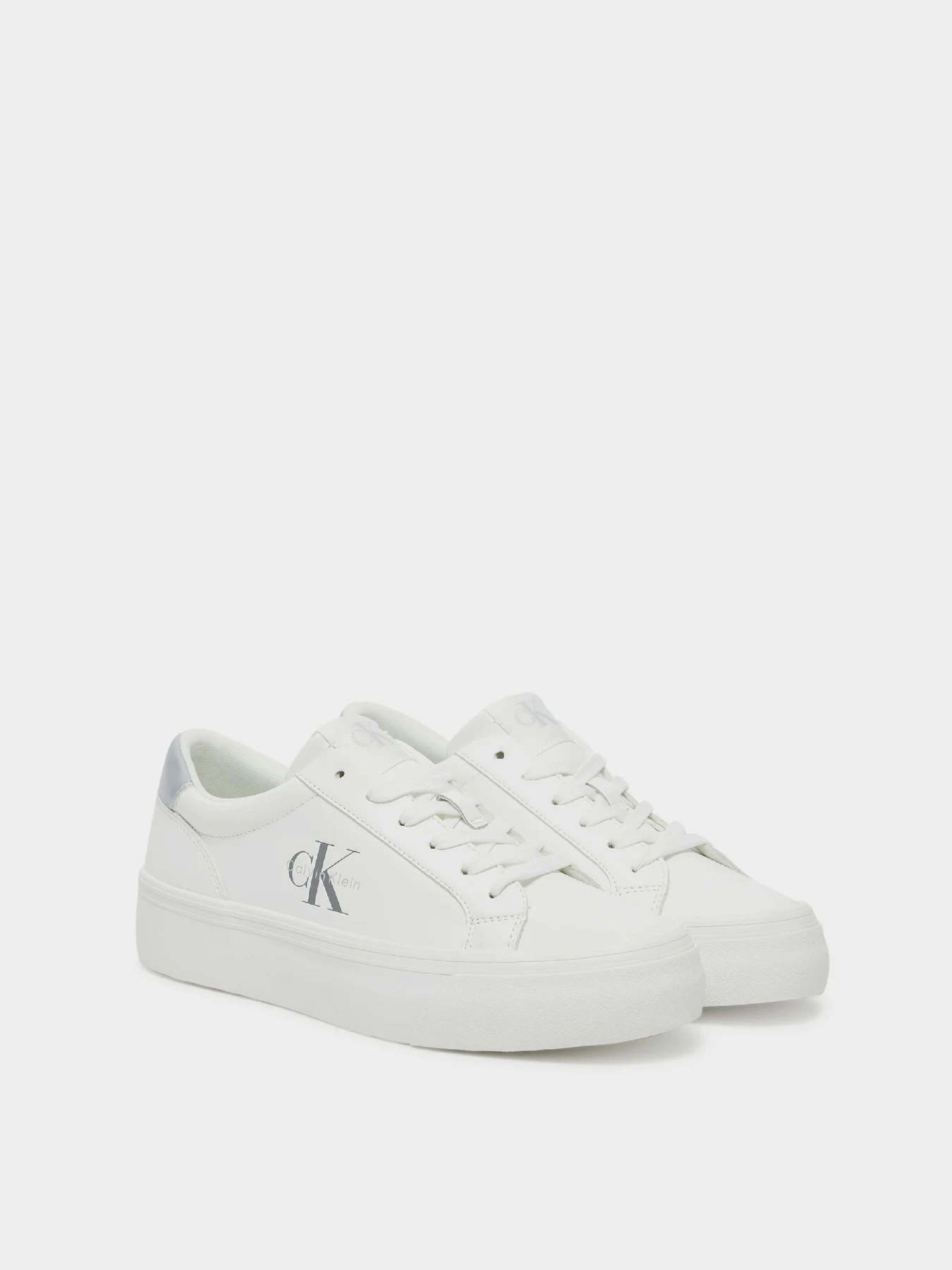 Кеды Calvin Klein VULC FLATF LTH SILVER LOGO TAG модель YW0YW01877-02R Фото